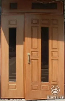 Тамбурная дверь с боковой и верхней вставкой-46